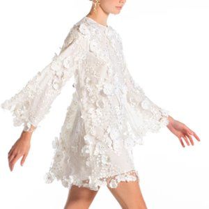 XS Mestiza Flora Mini Dress - Never Been Worn! - Bridal - 3D Floral Lace